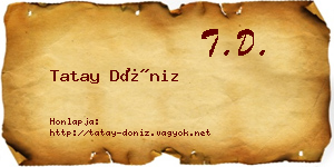 Tatay Döniz névjegykártya